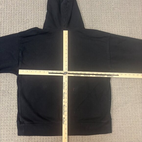 Tna Hoodie Large Boyfriend Fit Sweaterfleece Cotton Blend Distressed Pullover - Picture 3 of 15